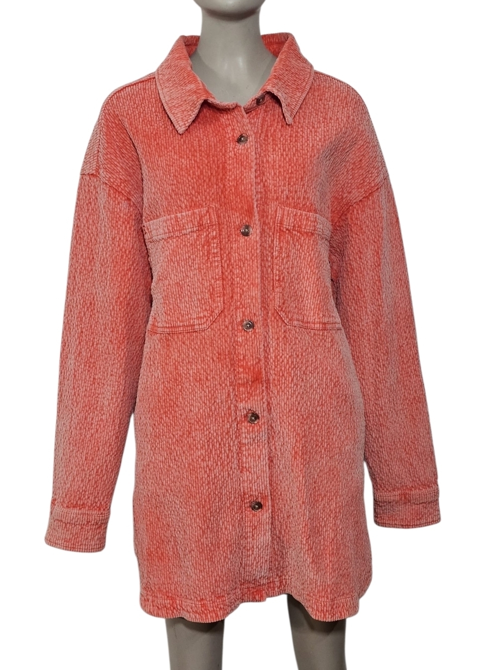 BDG Coral Corduroy Button-Up Shacket Jacket